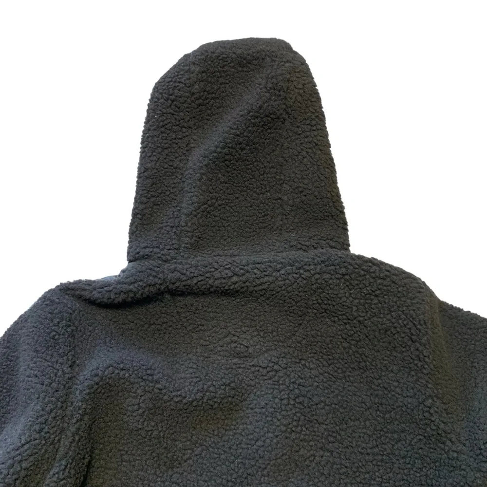Save The Duck Derik Kids Recycled Hooded Teddy Jacket Black Size 10 NWT Unisex